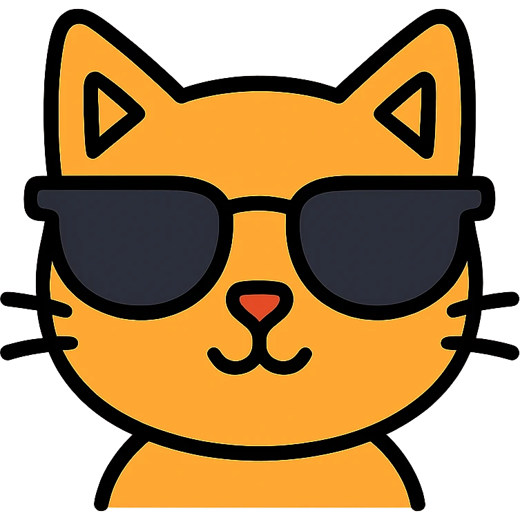 a cat wearing sunglasses emoji