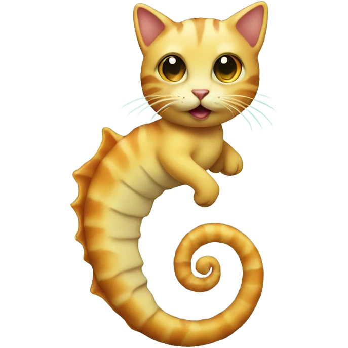 Cat on a seahorse emoji