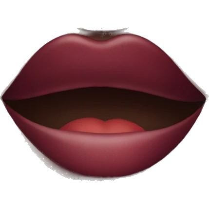 Burgundy kiss emoji