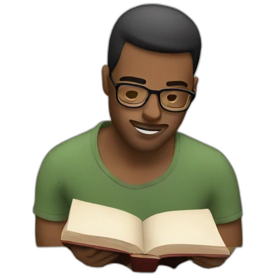 A man reading book emoji