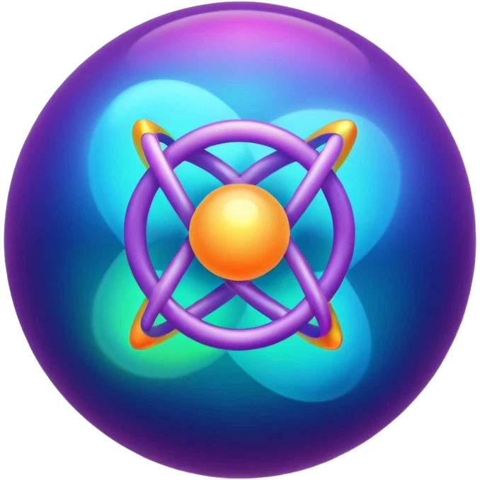 Molecule | Simple sphere/atom | Abstract, glowing particles, blurred shapes. emoji