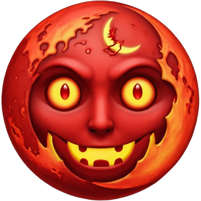 Cursed Crimson Moon emoji