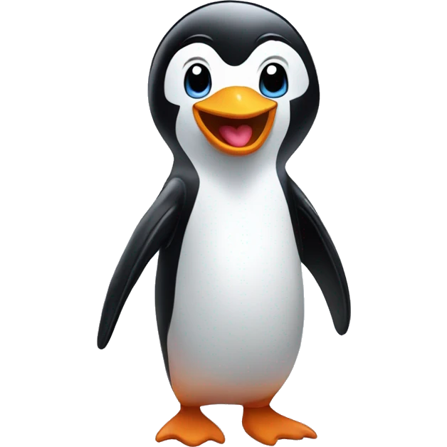 penguin giving out love emoji