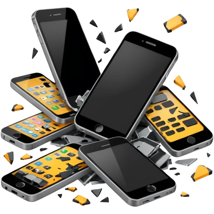 لطفاً استیکر نابودی و پامالی گوشی و چیز های مدرن بساز emoji