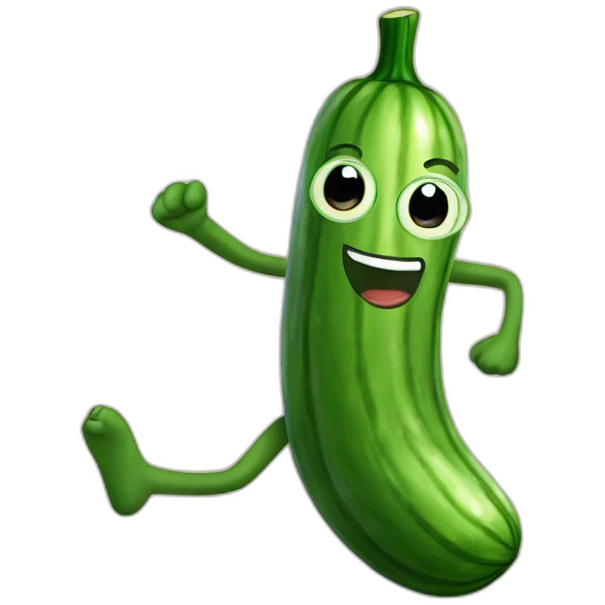 cucumber dancing emoji
