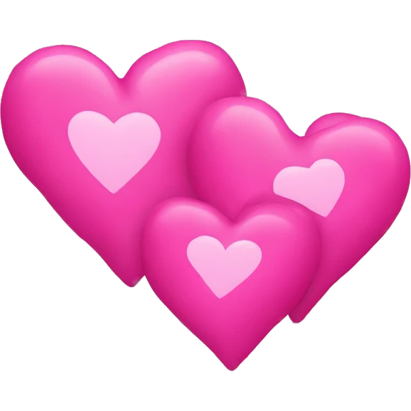 3 pink hearts emoji