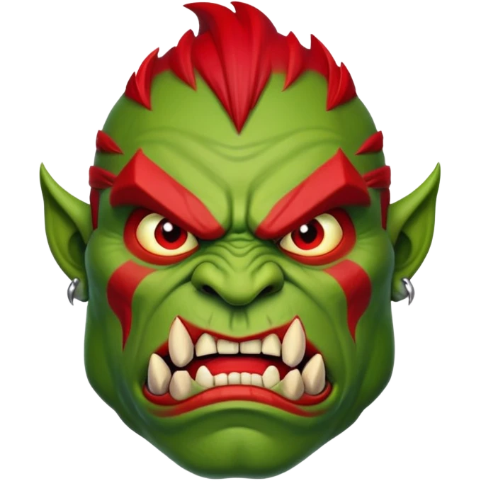 red angry orc emoji