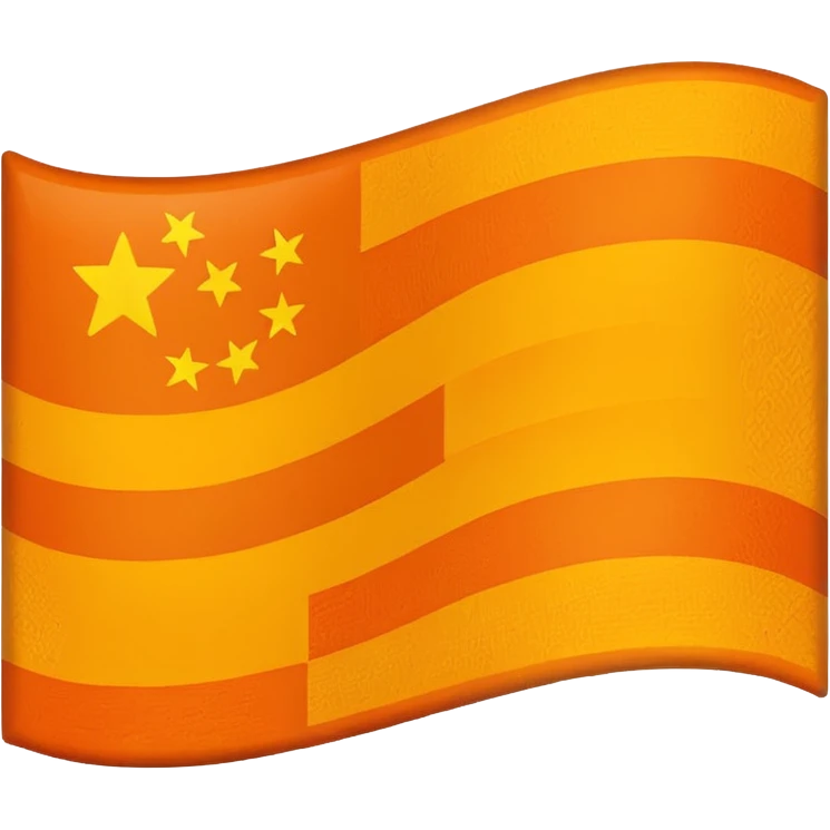 I want a flag emoji 🚩🚩 like this but flag should be orange don't change shape just change color emoji