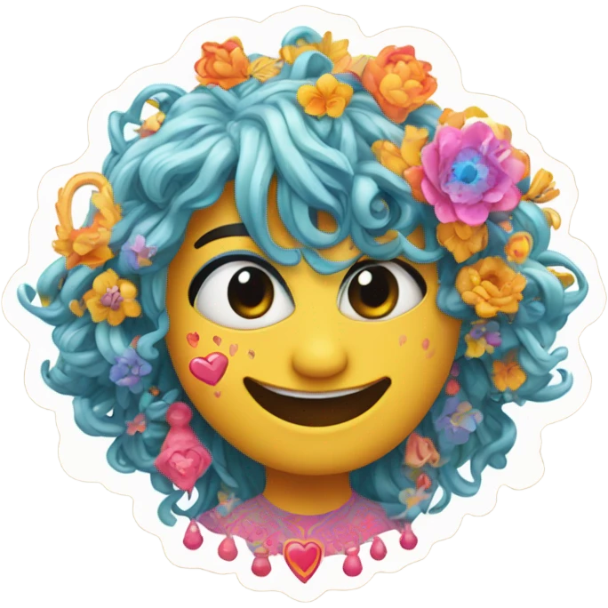 Cœur avec des couleurs originale  emoji