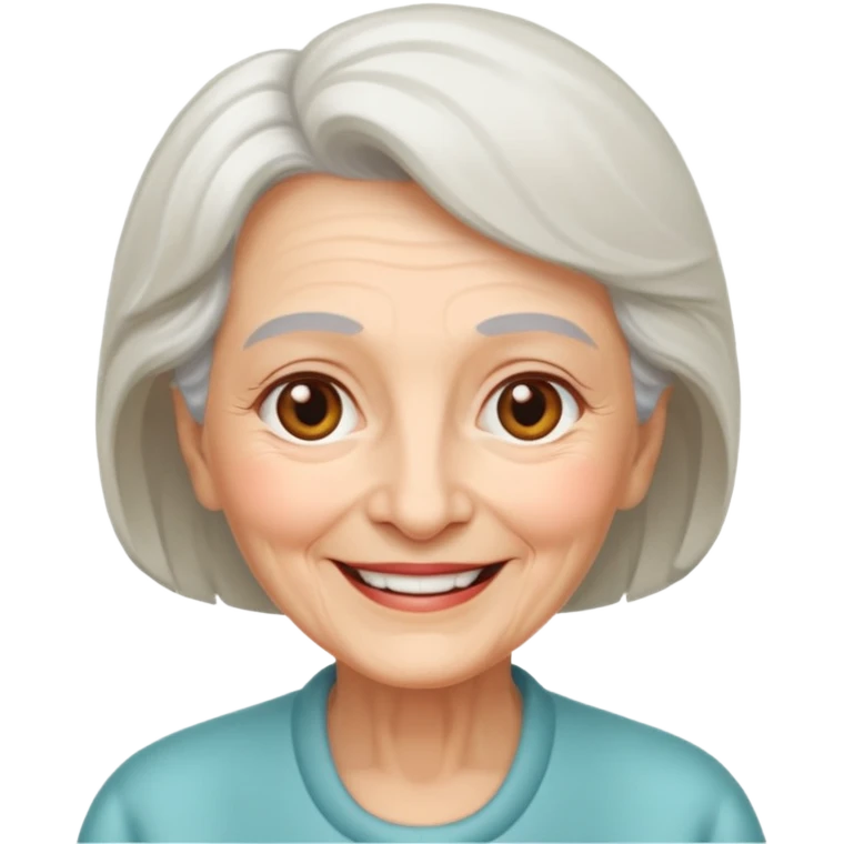 smiling elderly women indoors emoji