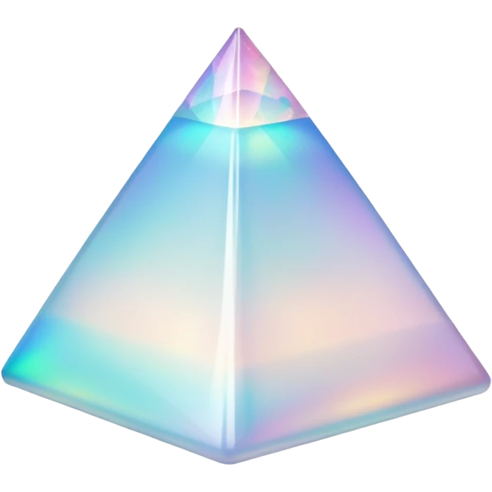 beautiful white opal pyramid  emoji
