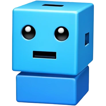 Geometry Dash cube character emoji