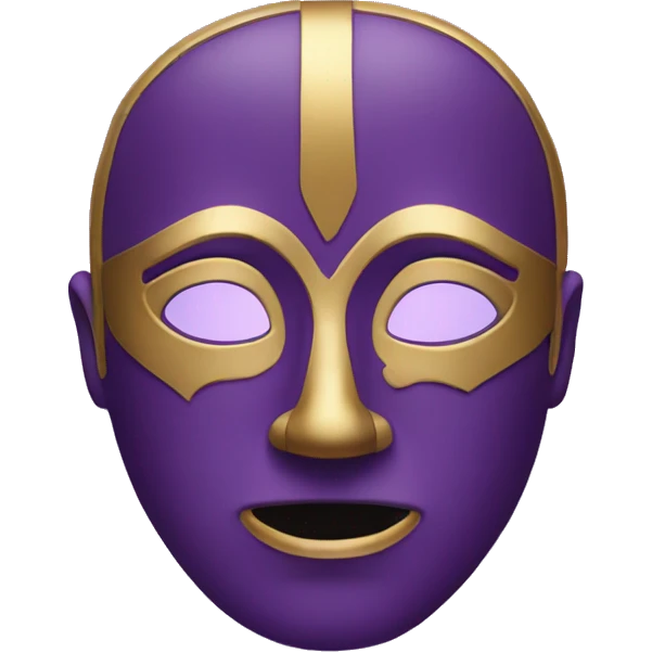 purple mask with golden margins emoji