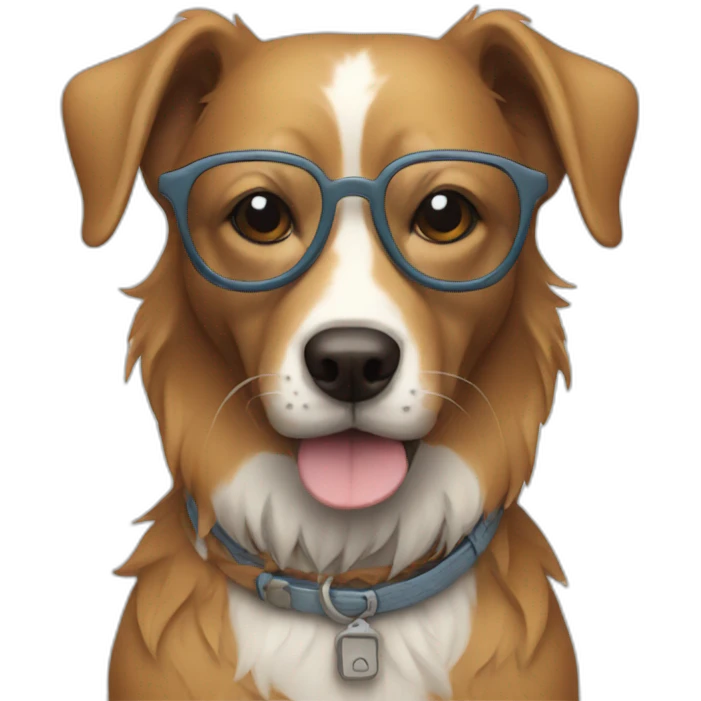 hipster dog emoji