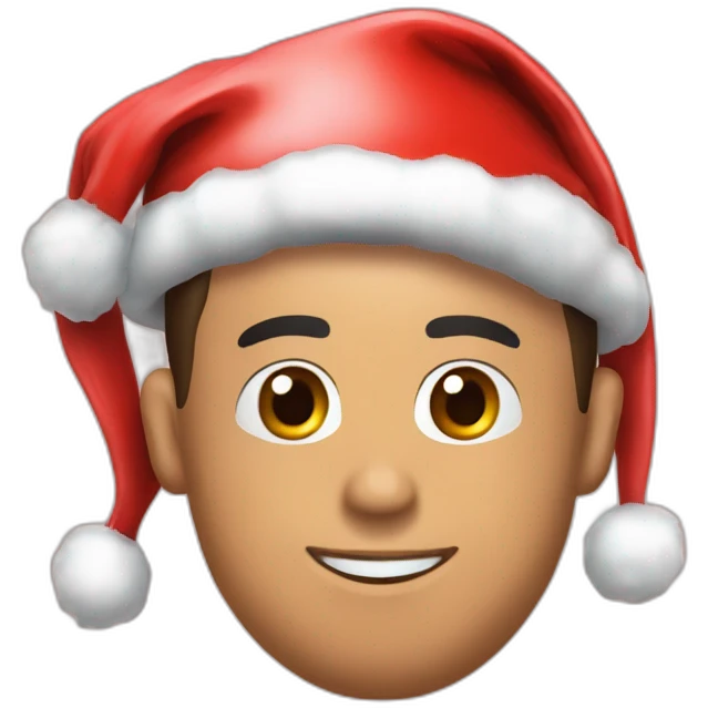 ronaldo with cristmas hat emoji