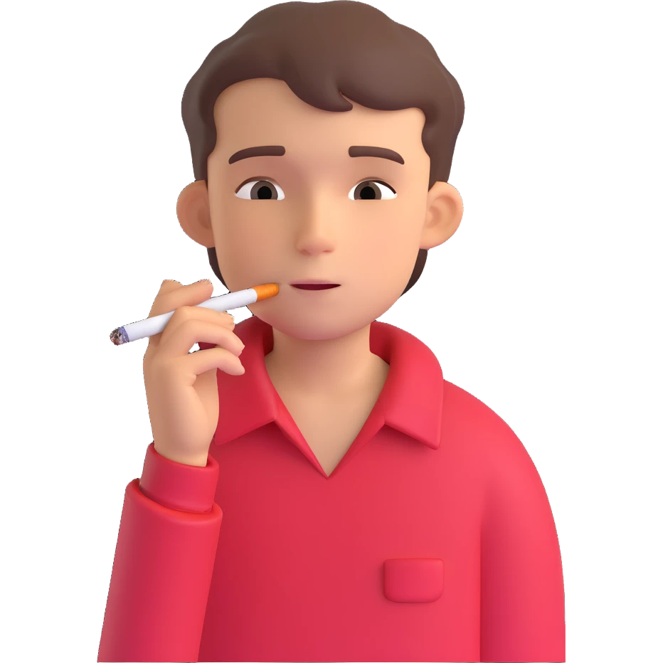 un niño cani fumando vapper emoji
