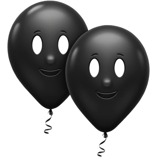 Two black balloons emoji