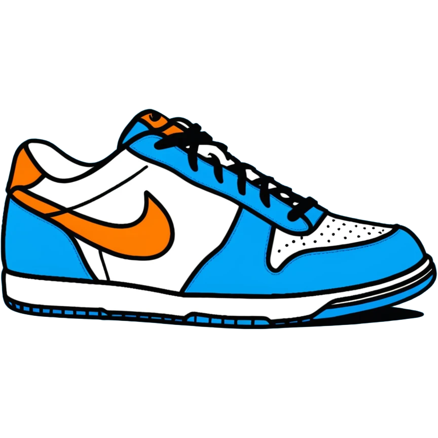 blue Nike tennis shoes, sporty sneakers emoji