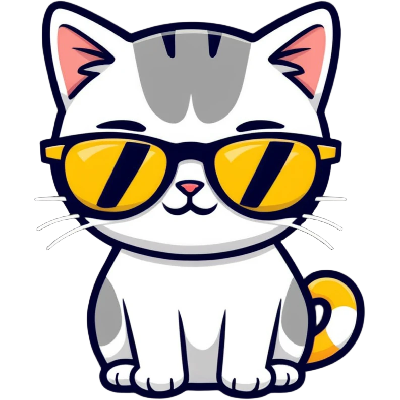 Cat with sunglasses emoji