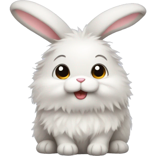 Fluffy bunny emoji