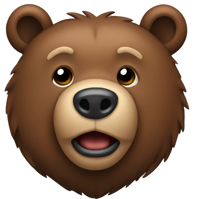 brown bear head and torso emoji