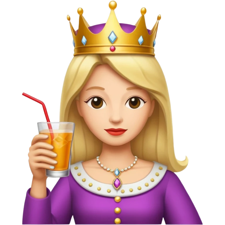 queen with drink emoji