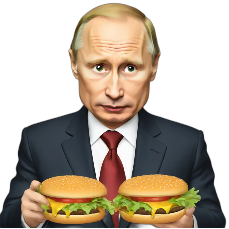 Putin eating burgers emoji