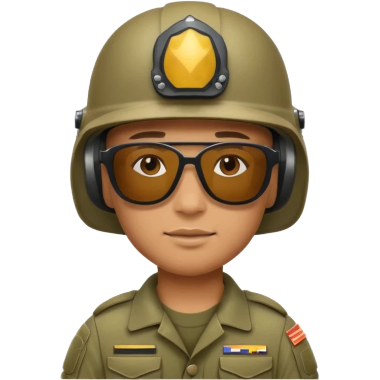  soldier with sunglasses emoji