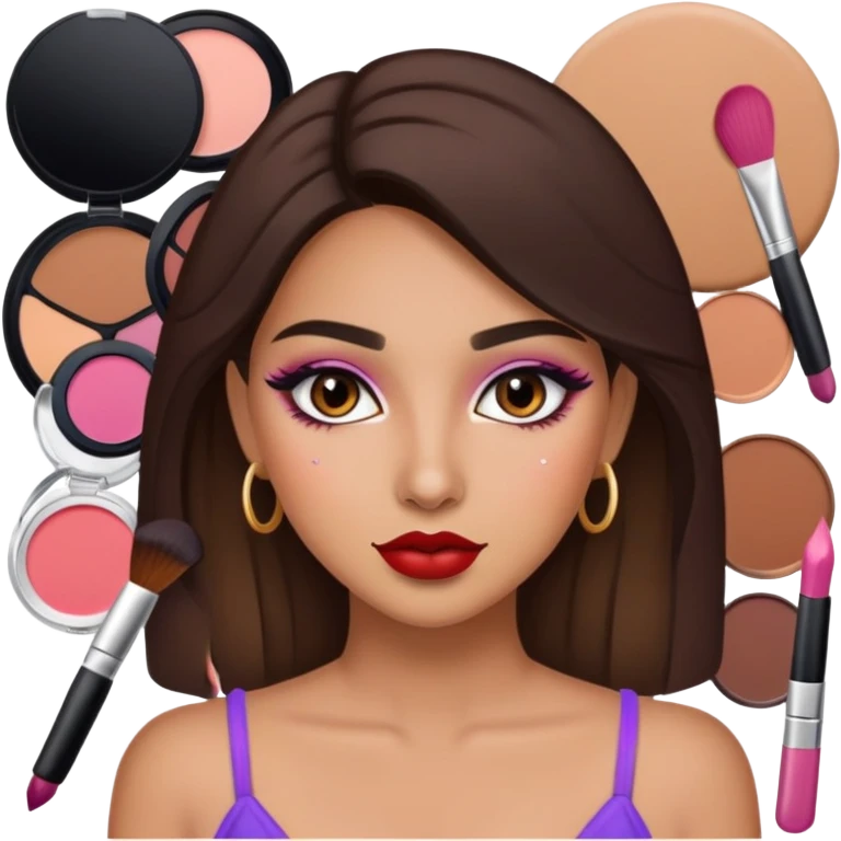 Latina girl with a lot of makeup on emoji