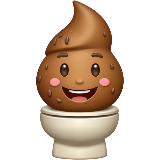Emoji qui fait caca dans les toilettes  emoji