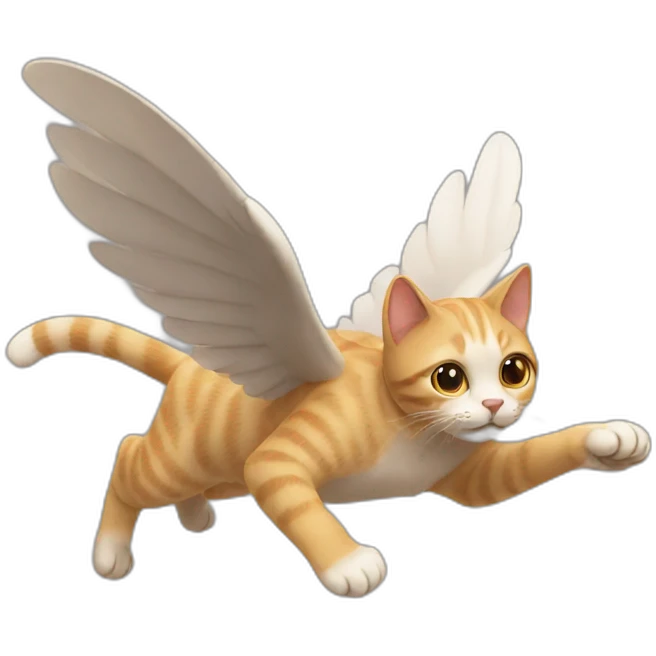 cat flying emoji