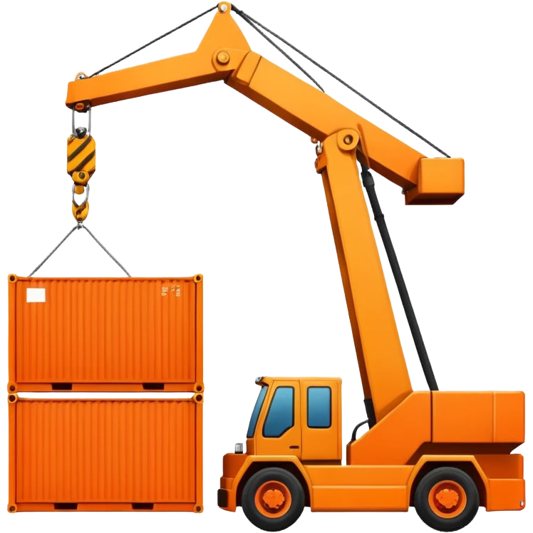 crane lifting a container  emoji