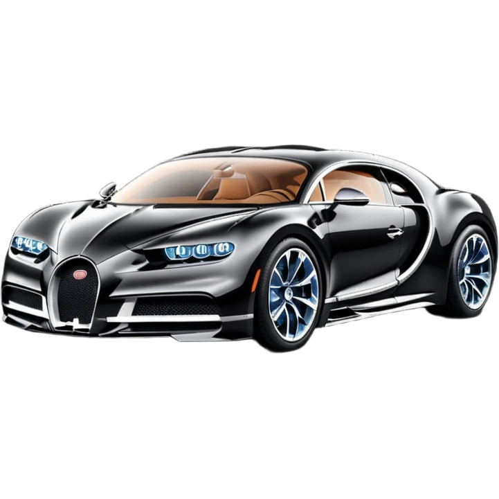 black bugatti chiron made from diamonds emoji