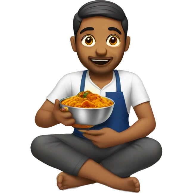 bengali man eating curry emoji