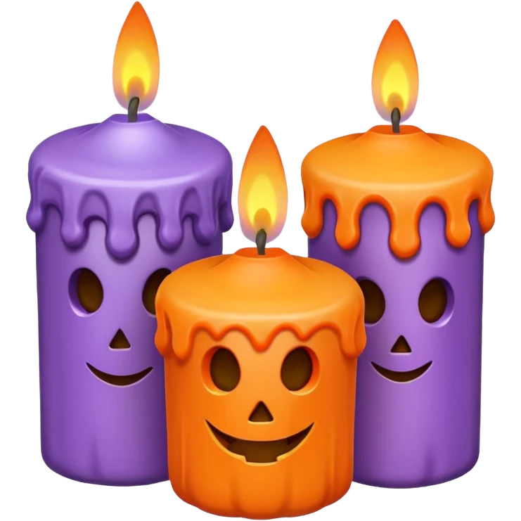 pastel halloween candles cozy emoji