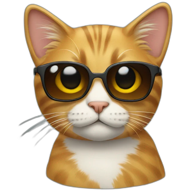 Cat with sunglasses emoji