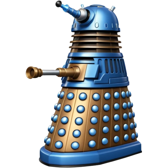 dalek silver, blue and bronze emoji