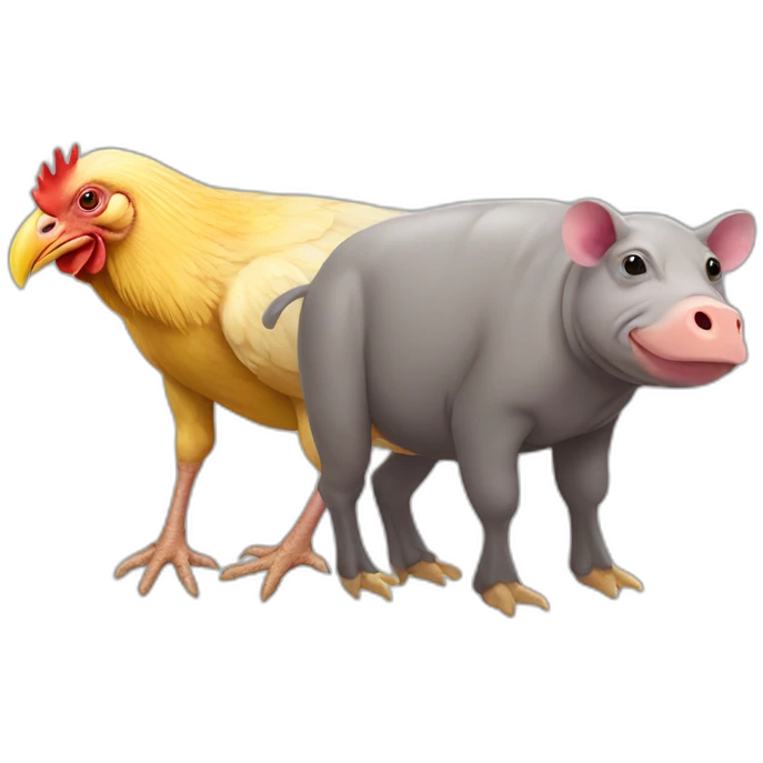 Chicken And Babirusa emoji