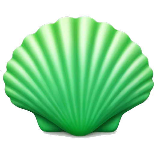 Green seashell emoji