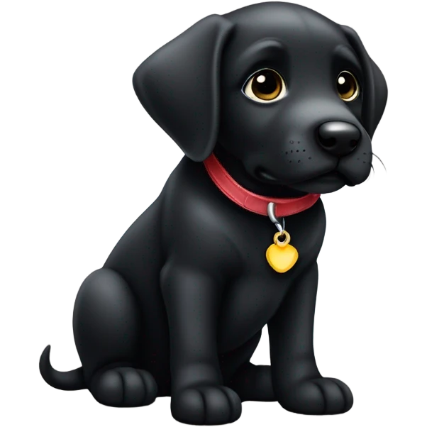 Black lab puppy emoji
