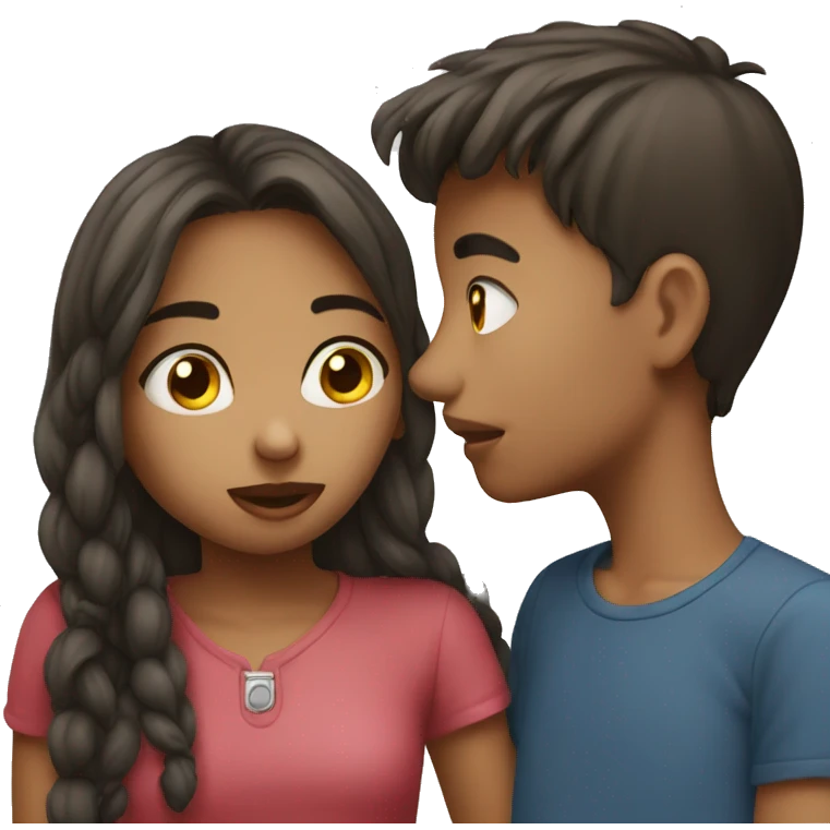 boy kissing girl emoji