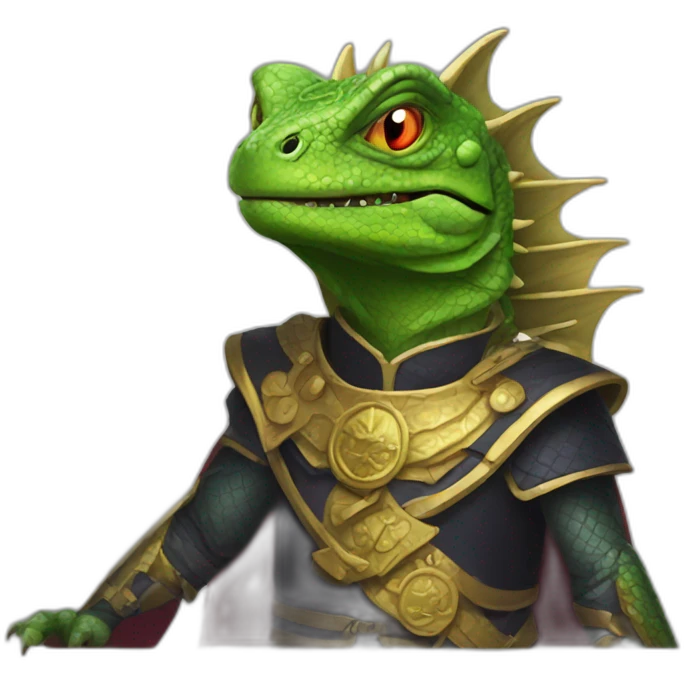 evil lizard emperor emoji