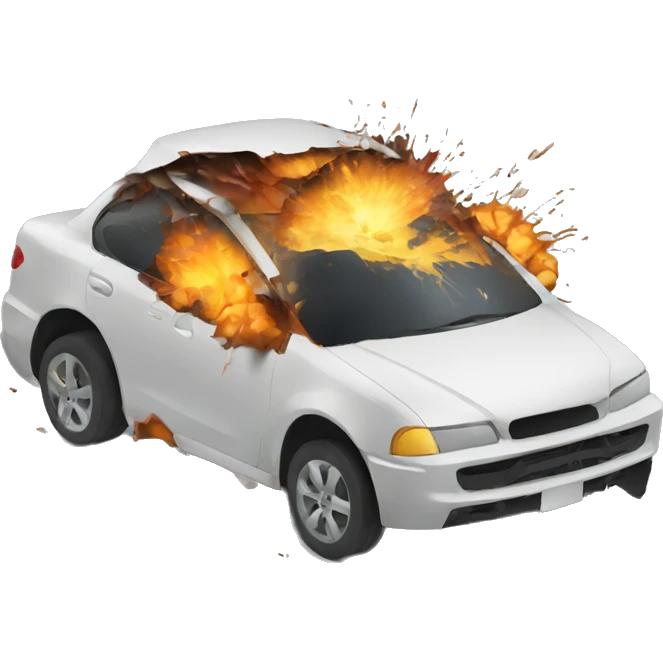 Car collision emoji