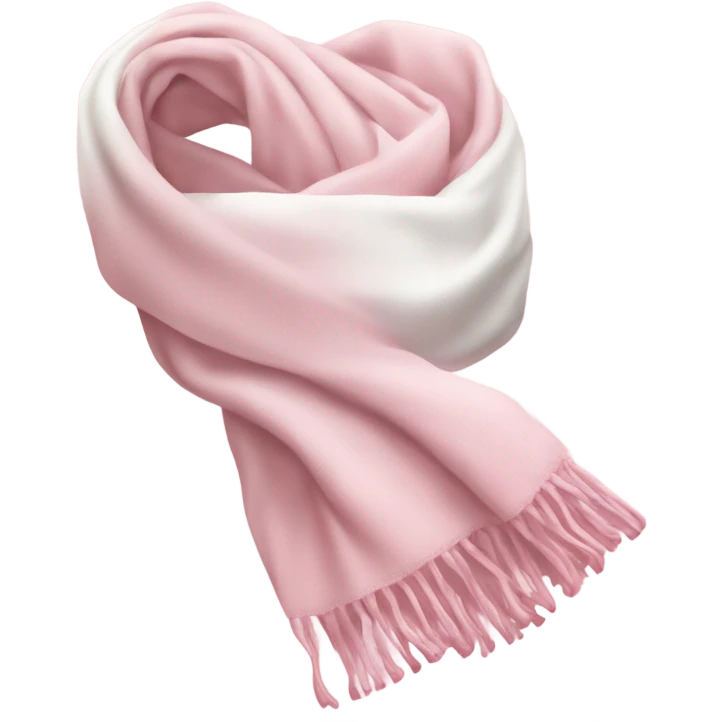 light pink and white scarf emoji