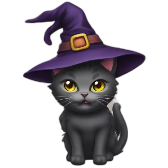 A witch cat emoji