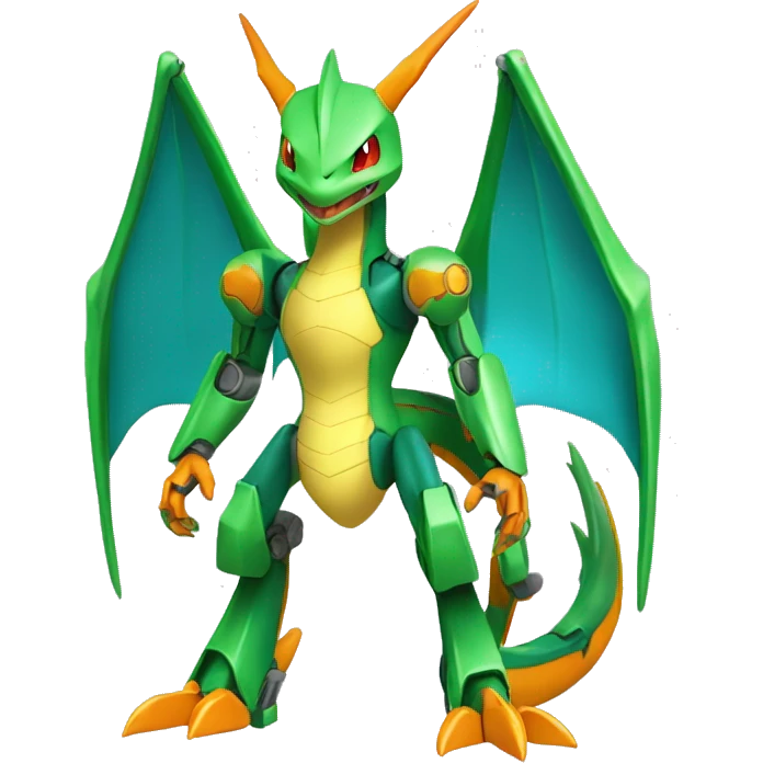 Mechanical Flygon-Charizard-Medabot-Mecha full body emoji