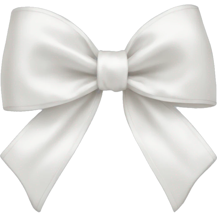 white satin bow emoji