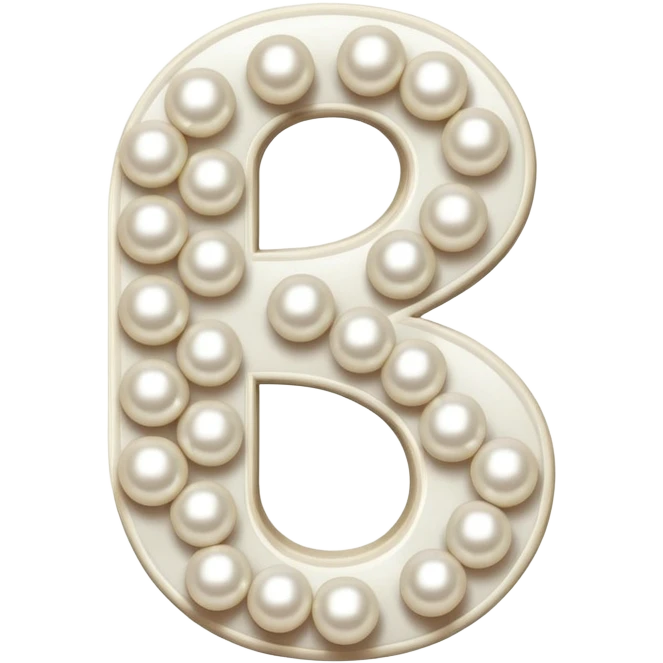 Number six decorated with shiny pearls emoji