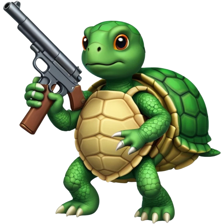 Turtle with gun emoji