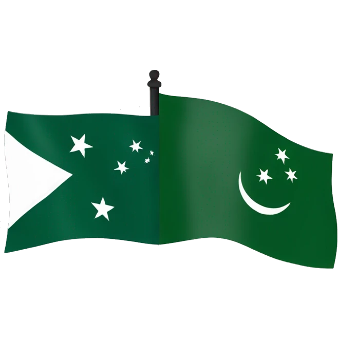 Pakistan and Australia flag emoji